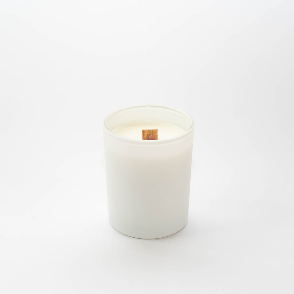Vela Mecha Madera Blanco
