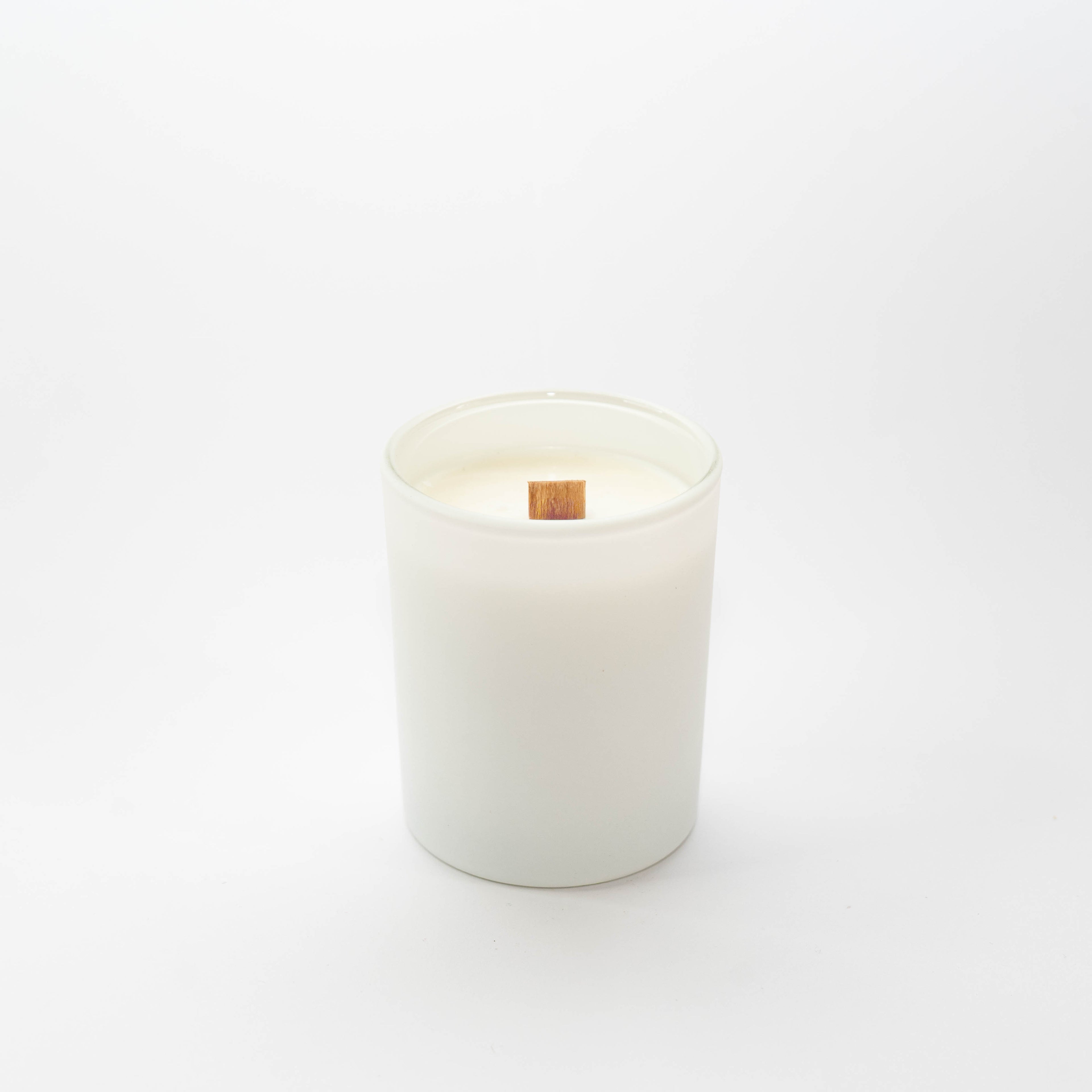 Vela Mecha Madera Blanco